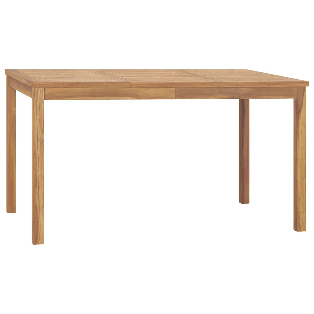 vidaXL 7 Piece Garden Dining Set 140x80 cm Solid Teak Wood