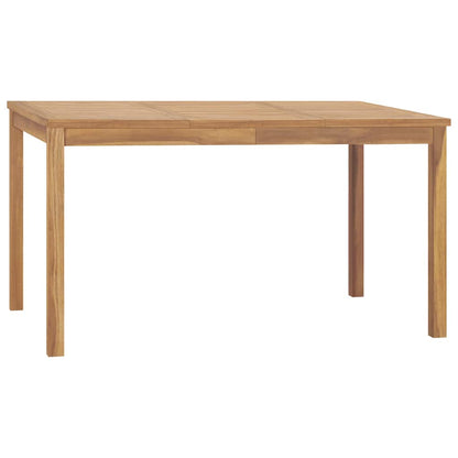 vidaXL 7 Piece Garden Dining Set 140x80 cm Solid Teak Wood