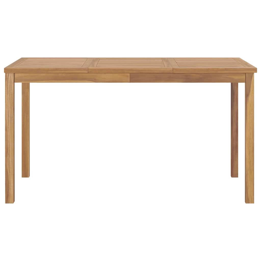 vidaXL 7 Piece Garden Dining Set 140x80 cm Solid Teak Wood