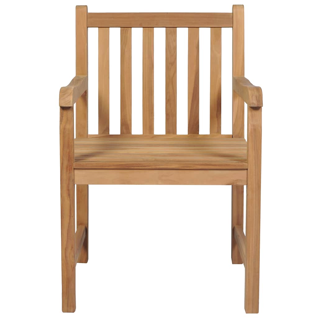 vidaXL 7 Piece Garden Dining Set 140x80 cm Solid Teak Wood