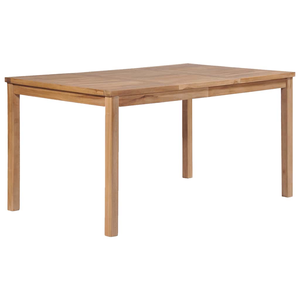 vidaXL 7 Piece Garden Dining Set 150x90 cm Solid Teak Wood