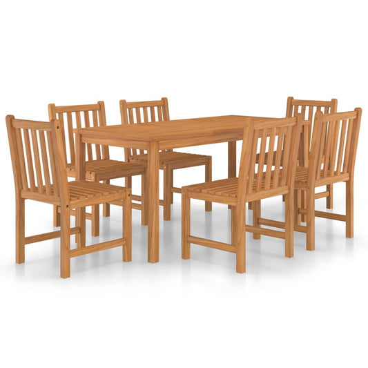 vidaXL Garden Dining Set | Warm Brown | Solid Teak Wood | Standard | Durable