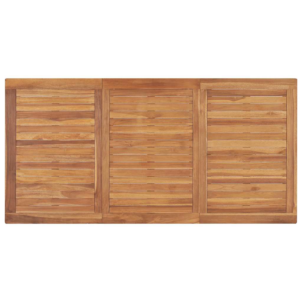 vidaXL 7 Piece Garden Dining Set 160x80 cm Solid Teak Wood