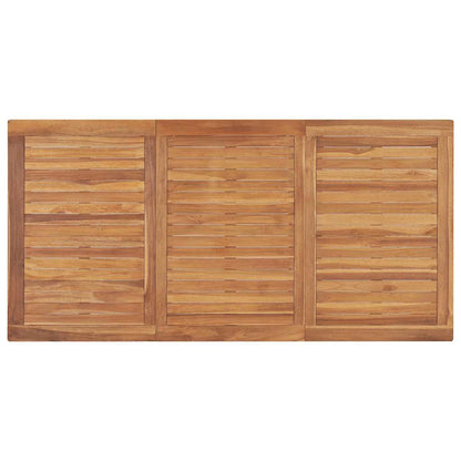 vidaXL 7 Piece Garden Dining Set 160x80 cm Solid Teak Wood