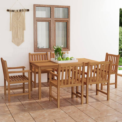 vidaXL Garden Dining Set | Natural Teak