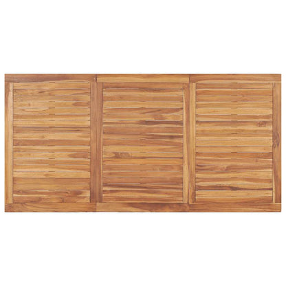 vidaXL 7 Piece Garden Dining Set 180x90 cm Solid Teak Wood