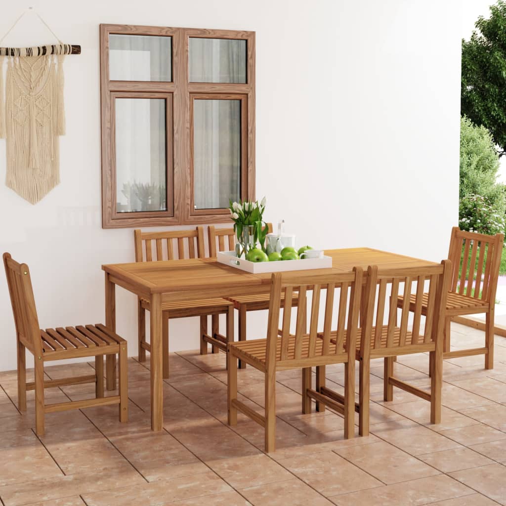 vidaXL Garden Dining Set | Natural teak | Solid Teak Wood | Large
