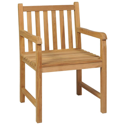 vidaXL Garden Dining Set | Teak Brown | Solid Teak Wood | 5 Piece Set | Durable