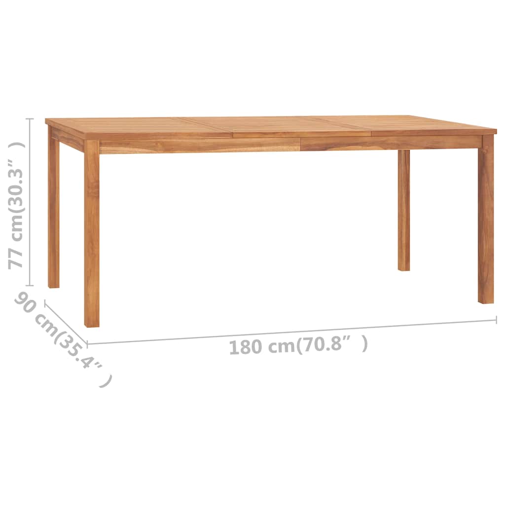 vidaXL 5 Piece Garden Dining Set 180x90 cm Solid Teak Wood