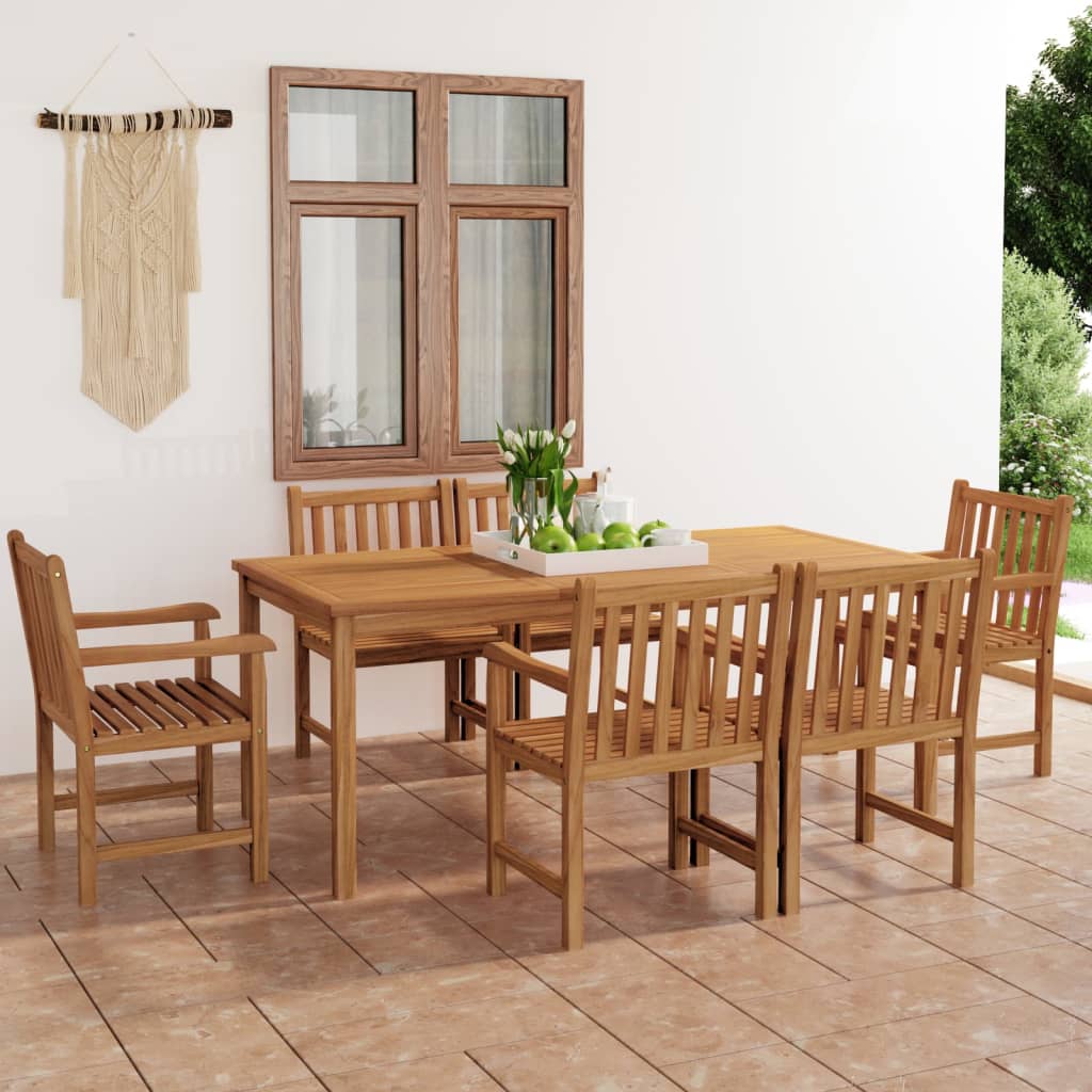 vidaXL Garden Dining Set | Teak | Solid Teak Wood | Large | Durable