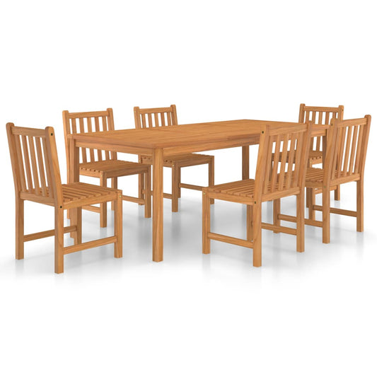 vidaXL Garden Dining Set | Natural Teak | Large | Seats 7 | Rectangular