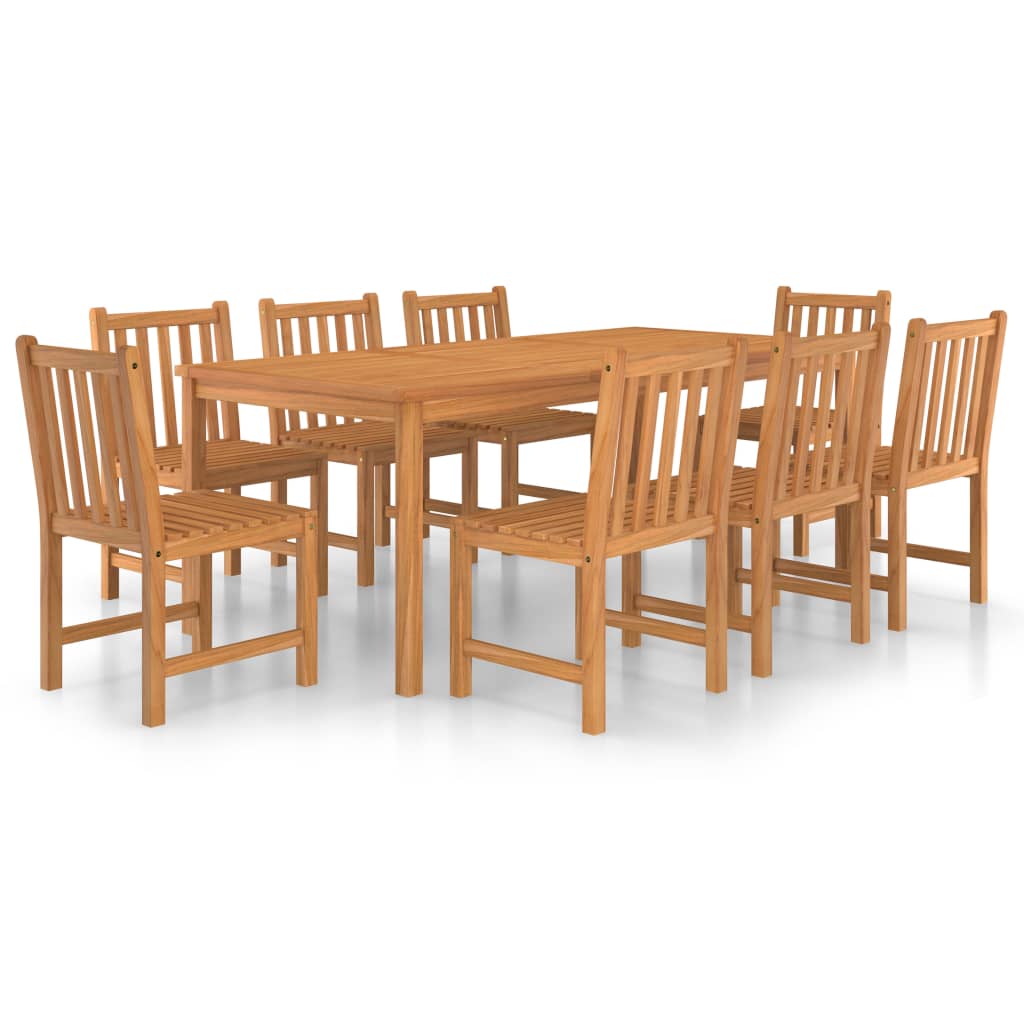 vidaXL Garden Dinings Set | Warm Brown | Solid Teak Wood | Large |  Durable