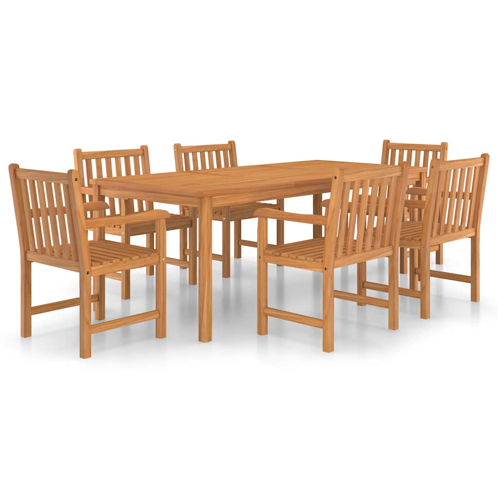 vidaXL 7 Piece Garden Dining Set 200x100 cm Solid Teak Wood