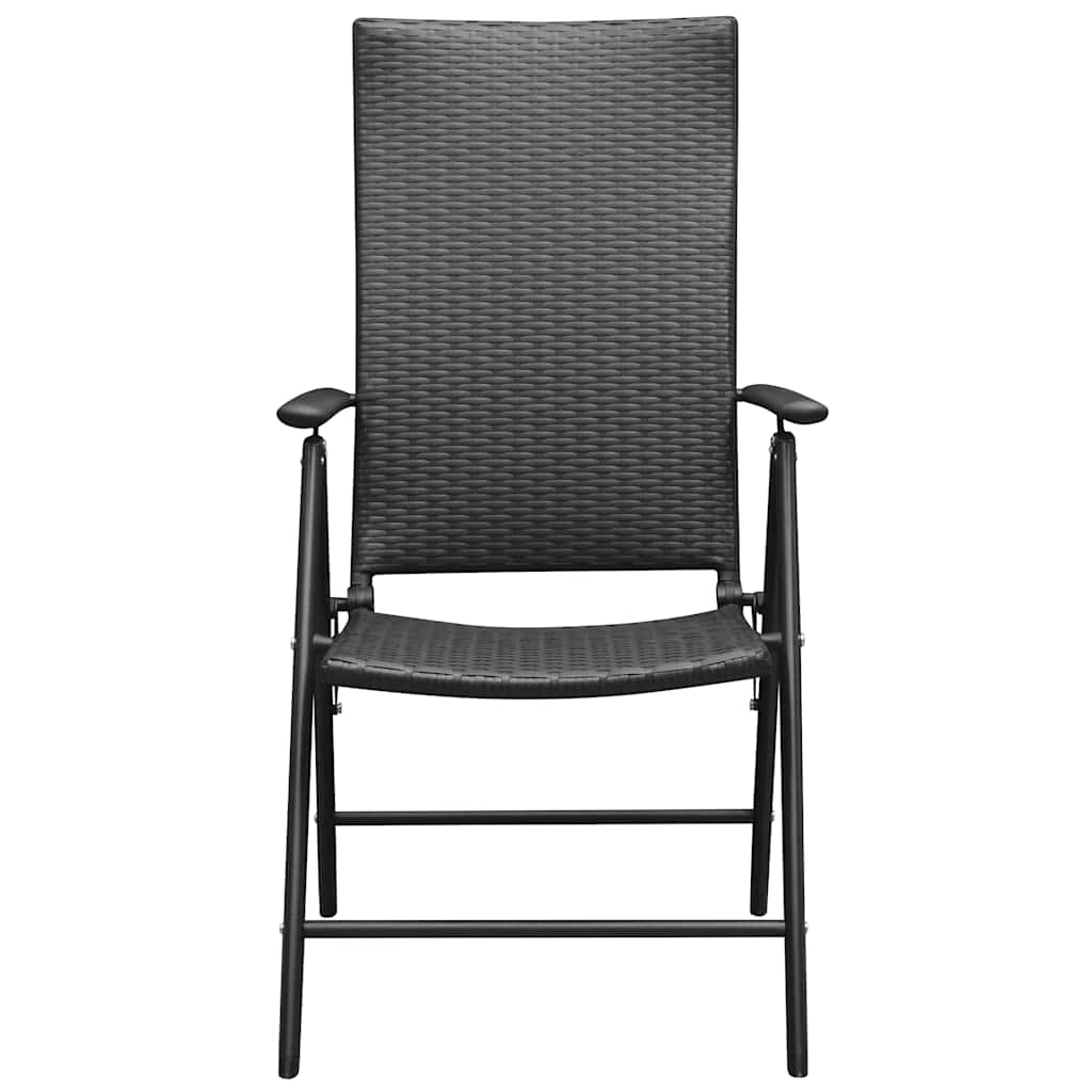 vidaXL 3 Piece Garden Dining Set Black and Brown