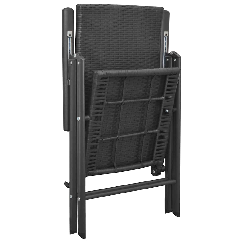 vidaXL 3 Piece Garden Dining Set Black and Brown