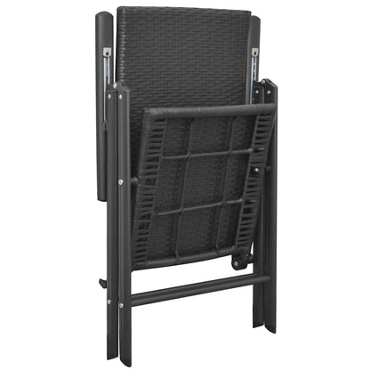 vidaXL 3 Piece Garden Dining Set Black and Brown