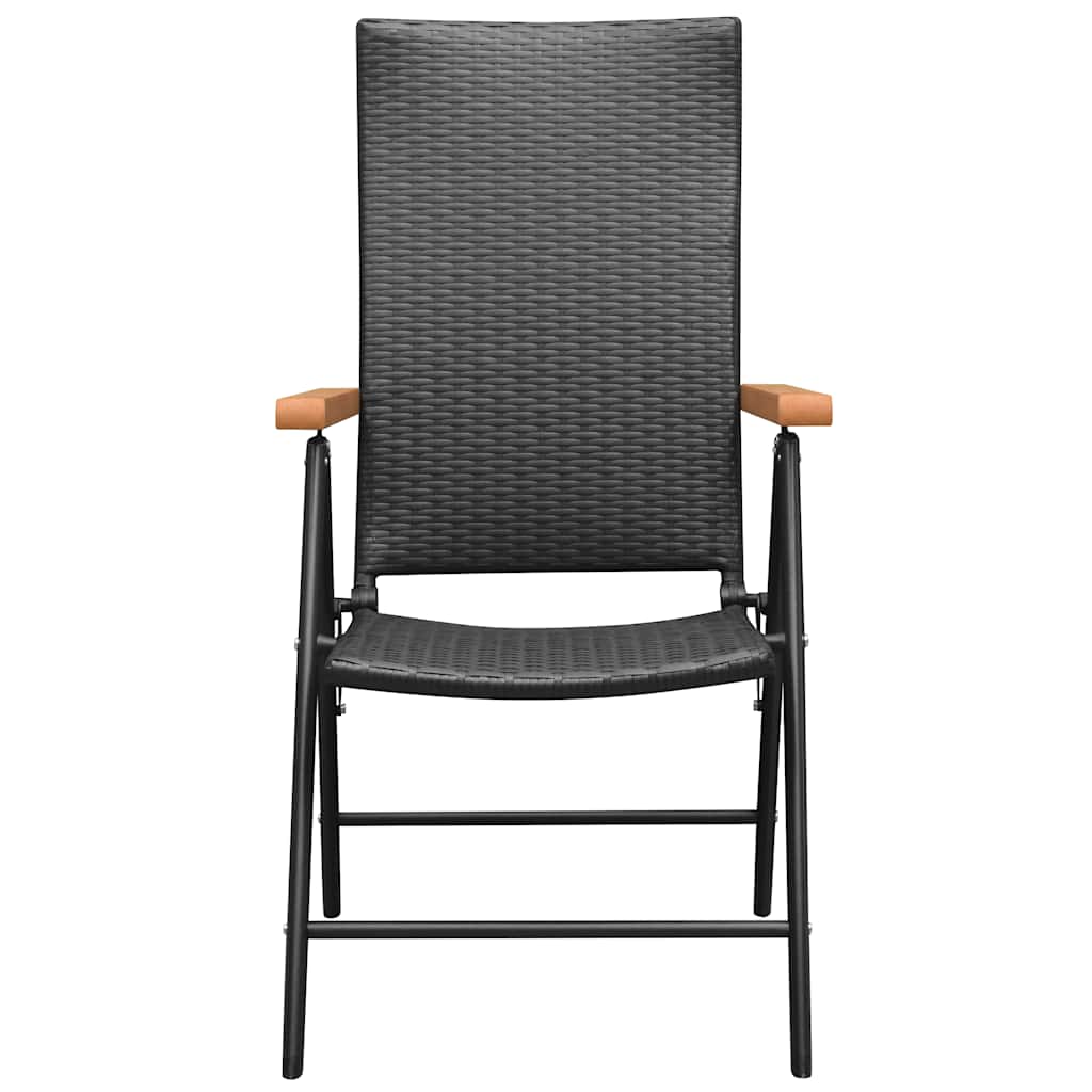 3060076 vidaXL 3 Piece Garden Dining Set Black and Brown (42798+42793)