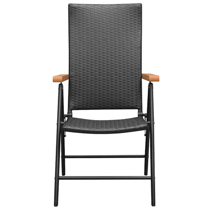 3060076 vidaXL 3 Piece Garden Dining Set Black and Brown (42798+42793)