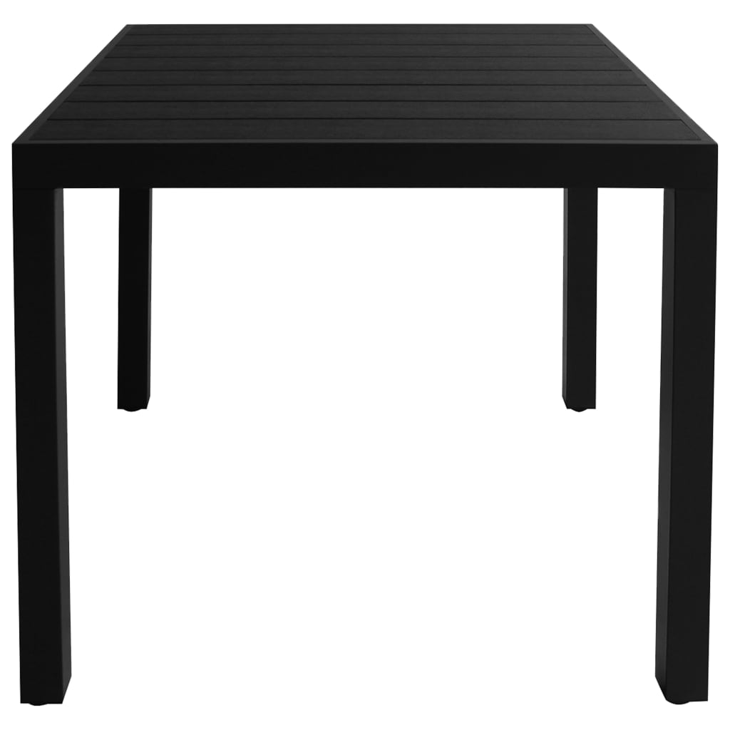 vidaXL Dining Set | Black, Brown | PE rattan, WPC, aluminium | Small