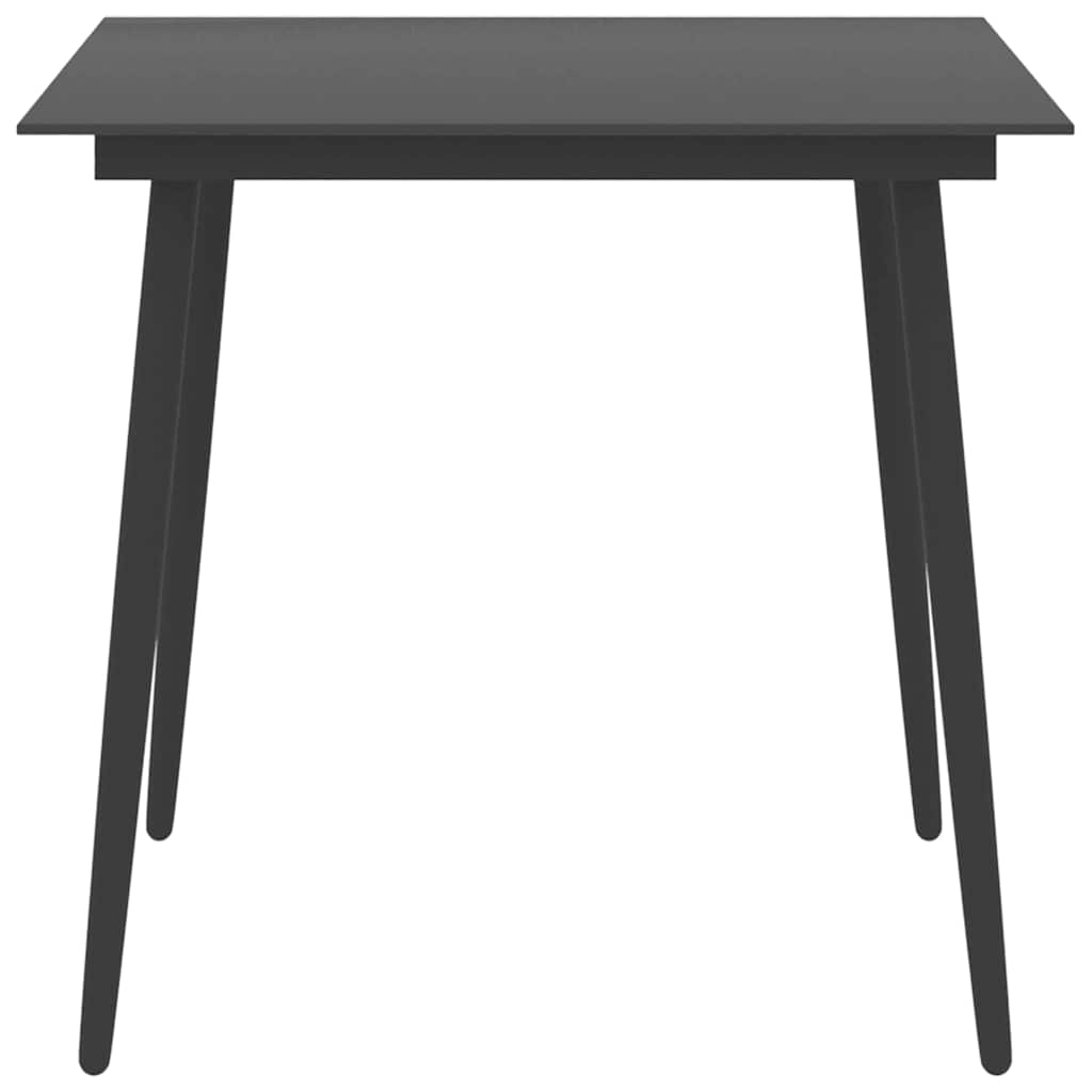 vidaXL 3 Piece Garden Dining Set Black and Brown