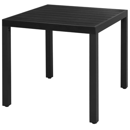 vidaXL Dining Set | Black | PVC Rattan, Steel, Aluminium, WPC | Lightweight