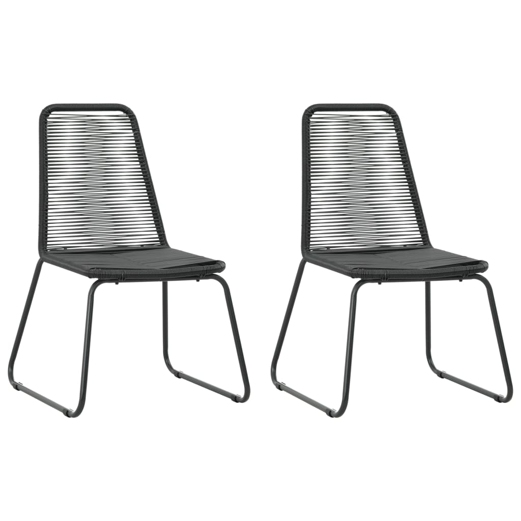 vidaXL Dining Set | Black | PVC Rattan, Steel, Aluminium, WPC | Lightweight