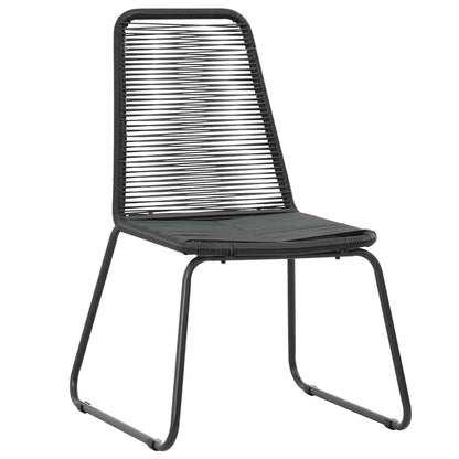 3060118 vidaXL 3 Piece Garden Dining Set PVC Rattan Black (44442+42790)