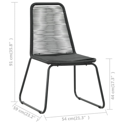 vidaXL Dining Set | Black | PVC Rattan, Steel, Aluminium, WPC | Lightweight