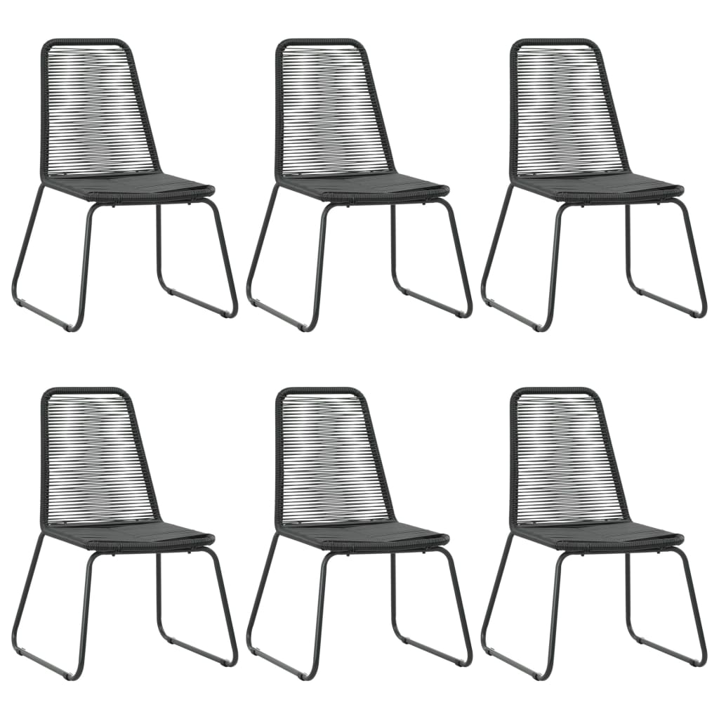vidaXL Dining Set | Black | PVC Rattan, Aluminium, Powder-Coated Steel