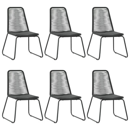 vidaXL Dining Set | Black | PVC Rattan, Aluminium, Powder-Coated Steel