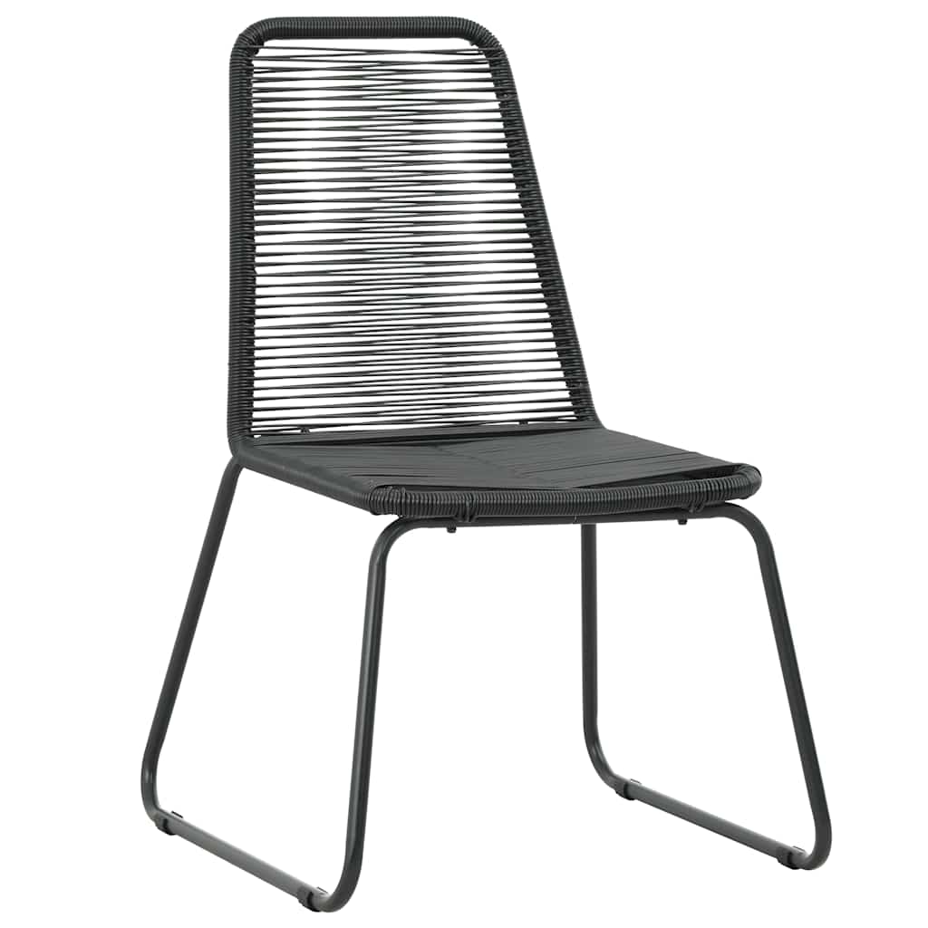 vidaXL Dining Set | Black | PVC rattan, powder-coated steel, aluminium, WPC