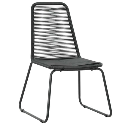vidaXL Dining Set | Black | PVC rattan, powder-coated steel, aluminium, WPC