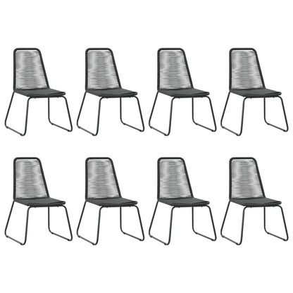 vidaXL Dining Set | Black | WPC, Aluminium, PVC Rattan, Steel | 9-piece set