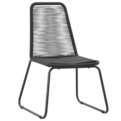vidaXL Dining Set | Black | WPC, Aluminium, PVC Rattan, Steel | 9-piece set