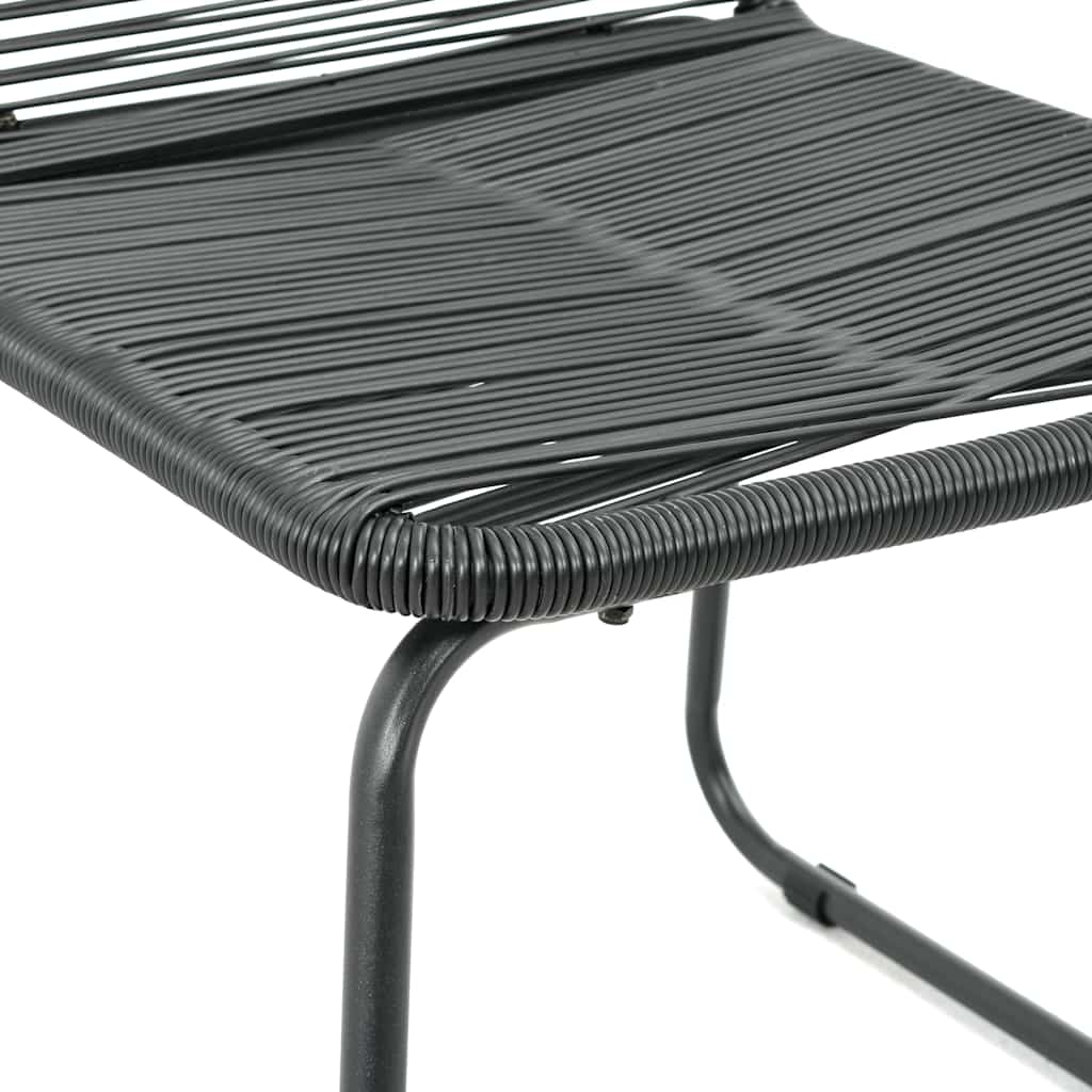 vidaXL 9 Piece Garden Dining Set PVC Rattan Black