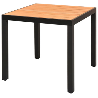 vidaXL Dining Set | Black and Brown | WPC, Aluminium, PVC Rattan, Steel