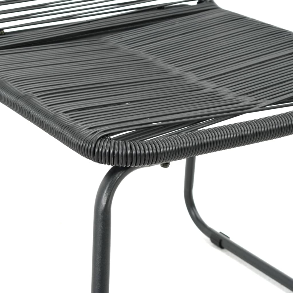 vidaXL Dining Set | Black and Brown | WPC, Aluminium, PVC Rattan, Steel