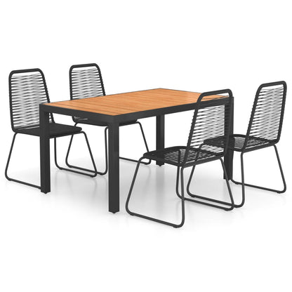 vidaXL Dining Set | Black and Brown