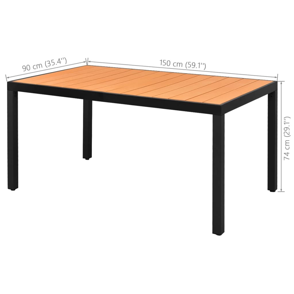 vidaXL Dining Set | Black and brown | PVC rattan | Standard | Durable