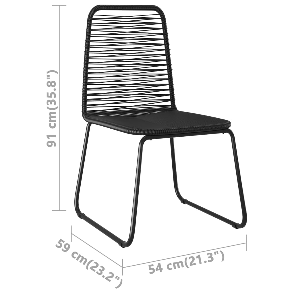 vidaXL Dining Set | Black and brown | PVC rattan | Standard | Durable