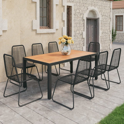 vidaXL Dining Set | Black and Brown