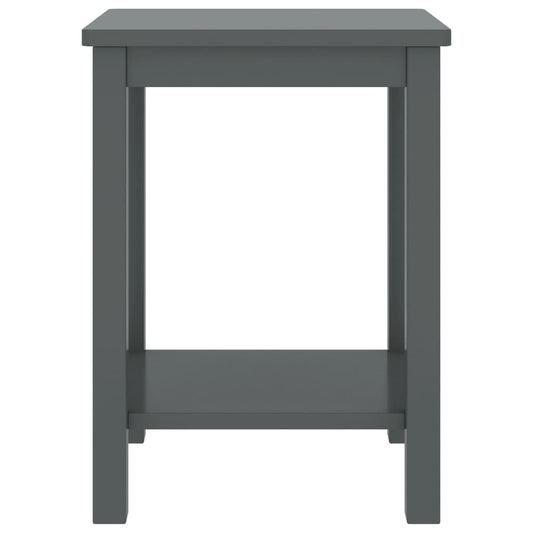 vidaXL Bedside Cabinet Dark Grey 35x30x47 cm Solid Pinewood