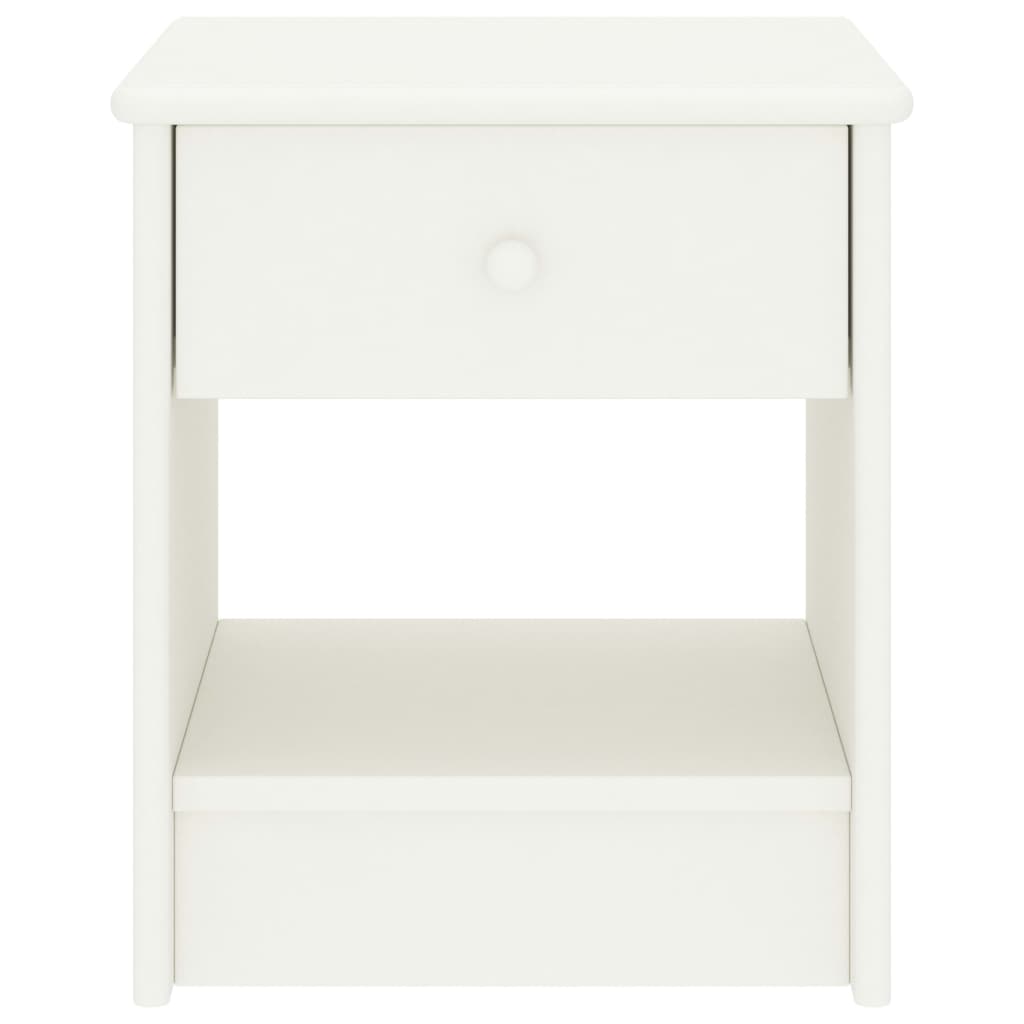 vidaXL Bedside Cabinet White 35x30x40 cm Solid Pinewood
