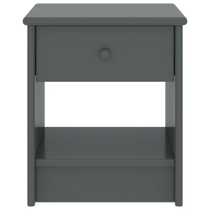 vidaXL Bedside Cabinet | Dark grey | Solid pinewood | Compact | Bedside Cabinet