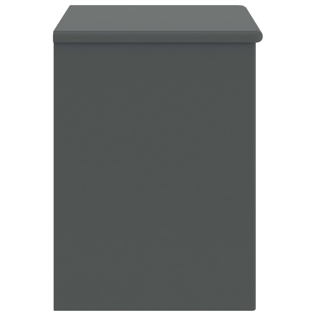 vidaXL Bedside Cabinet | Dark grey | Solid pinewood | Compact | Bedside Cabinet