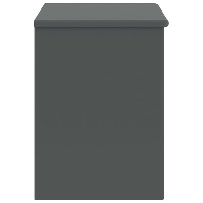vidaXL Bedside Cabinet | Dark grey | Solid pinewood | Compact | Bedside Cabinet