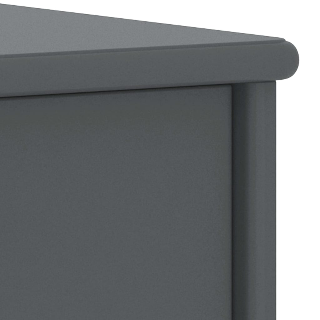 vidaXL Bedside Cabinet | Dark grey | Solid pinewood | Compact | Bedside Cabinet