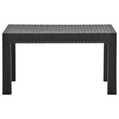 315640 vidaXL Garden Table Anthracite 58x58x41 cm PP Rattan