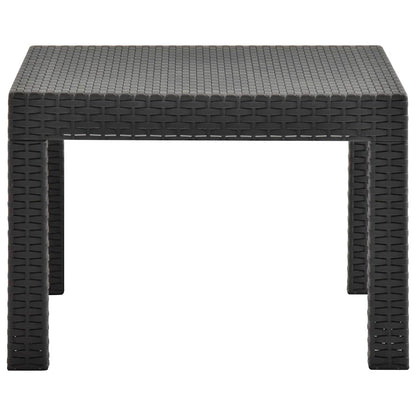 315640 vidaXL Garden Table Anthracite 58x58x41 cm PP Rattan