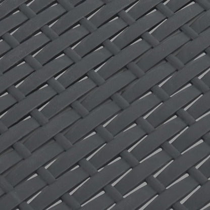 315640 vidaXL Garden Table Anthracite 58x58x41 cm PP Rattan